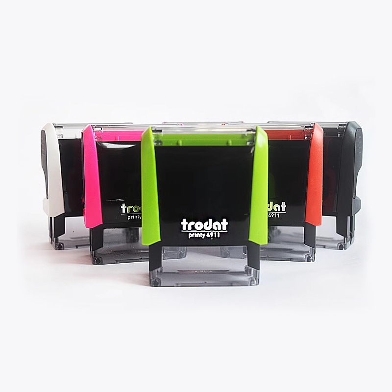 Material de sello de tinta de retorno colorido al por mayor 4911 material de sello rectangular flip shell colorido