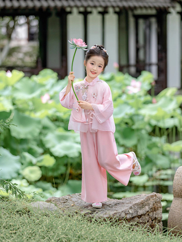 2025新款女童古风汉服唐装新中式国风套装秋季超仙小精灵两件套|undefined