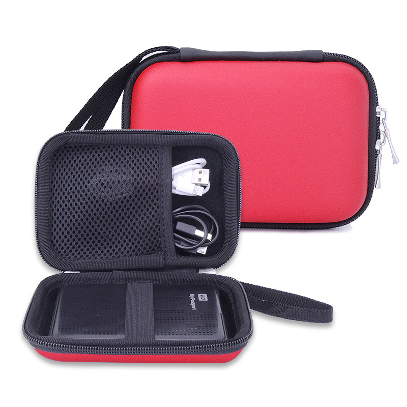 En stock adecuado para Wd Seagate Toshiba bolsa de disco duro móvil de 2,5 pulgadas cable de datos auriculares bolsa de almacenamiento de EVA image 9