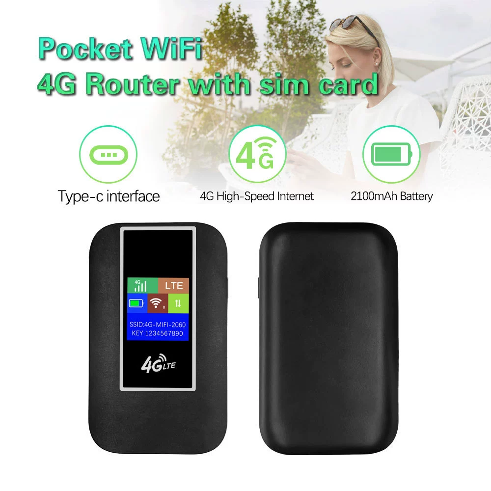 Портативный Wi-Fi карманный маршрутизатор Wireless 4G, портативный LTE беспроводной маршрутизатор
