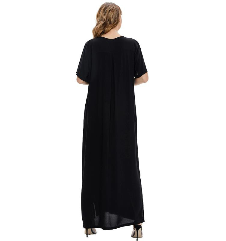 Abaya lunga musulmana da donna stile arabo moda dubai elegante_voghion.com