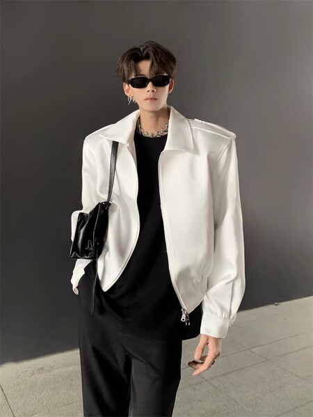 Minimalistic design demi-season autumn jacket