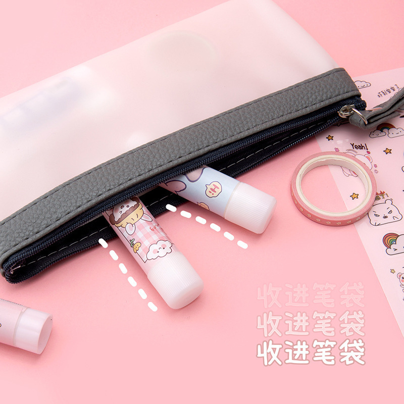 Pegamento sólido PVA pequeño para niños mano de obra artículos de oficina pegamento sólido 9 gramos pegamento de alta viscosidad papelería para estudiantes