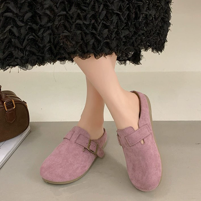 Оптовые женские туфли Birkenstock 2025 весна новая верхняя одежда толстая подошва мягкая подошва Birkenstock полусандалии для ленивых