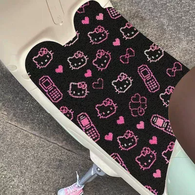Bikes, Can Be Cut and Sold, Avtomobil döşəmə paspasları - zx-kitty-foot-pad-11-3060-silk-circle-small-self-cutting