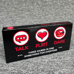外国貿易の人気全英版Talk Flirt Dareカップルのロマンチックな会話は思い切って冒険するゲームカードです。