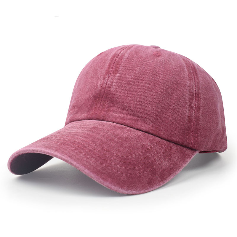 Gorra de béisbol retro lavada — estilo coreano, ligera, unisex, para exterior, comercio exterior transfronterizo