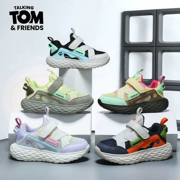 Tom Cat Boys' Sneakers 2026 New Model Mesh Girls' Summer Breathable Hollow Running Soft-Soled Casual Shoes