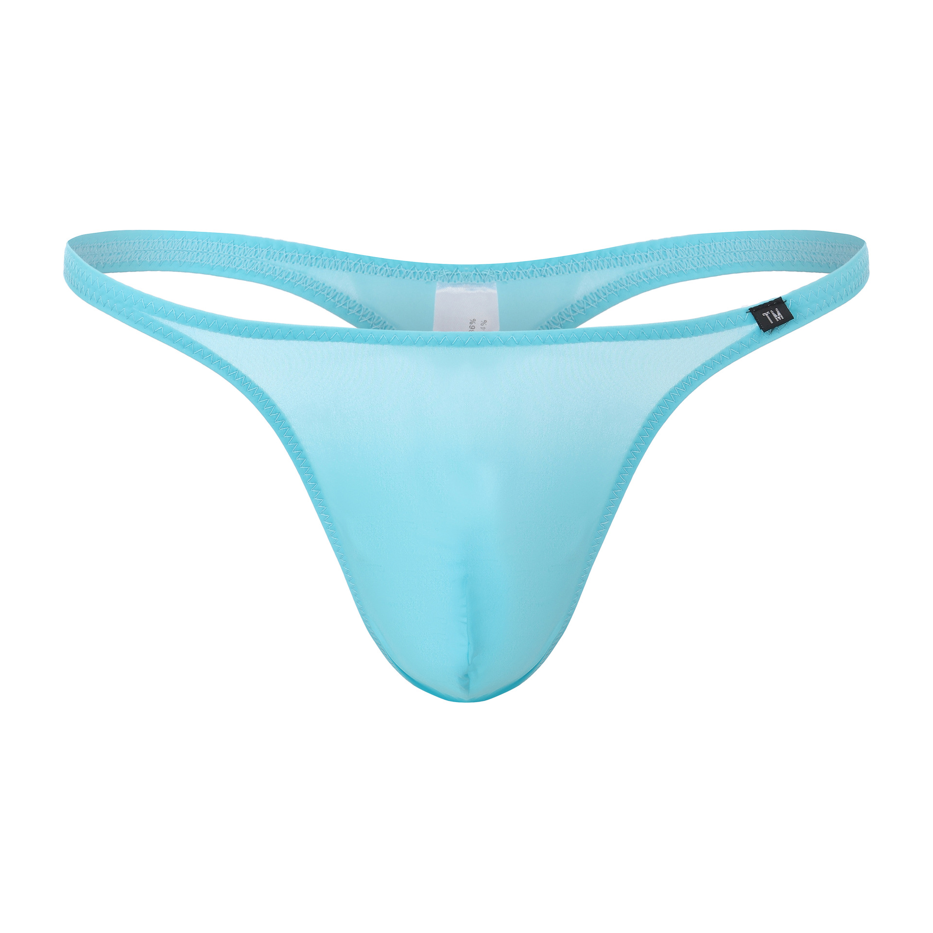 Cross-Border Overseas Platform Men's Thong Men's Underwear Ice Silk Fabric High Elasticity Seamless Large Pouch Men's T-Pants