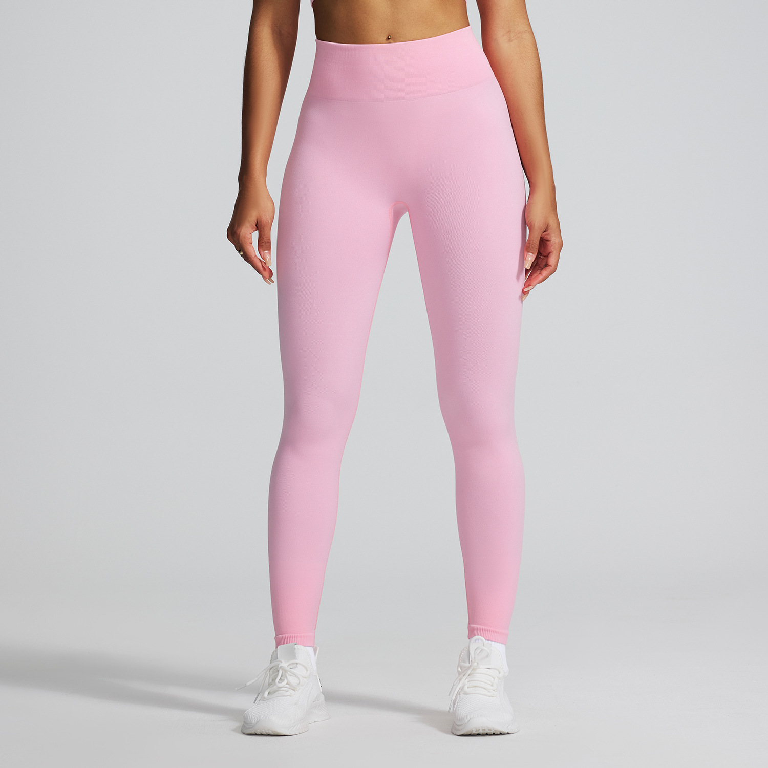 Transfronterizo sin costuras de miel de melocotón para mujeres, pantalones de entrenamiento para correr, secado rápido, cintura alta y caderas.