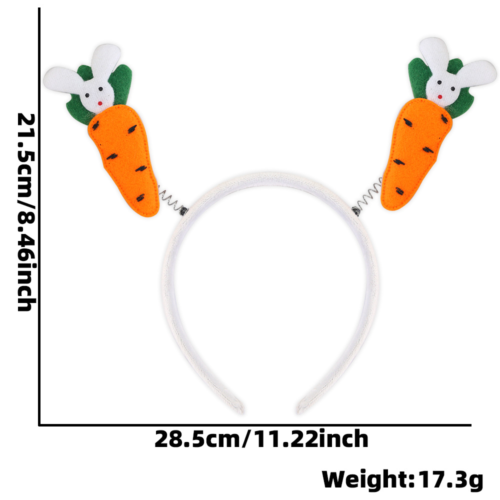 Amazon nueva decoración de pascua cabello cascada conejo pollo huevo tocado de dibujos animados para niños animales bandas de cabeza