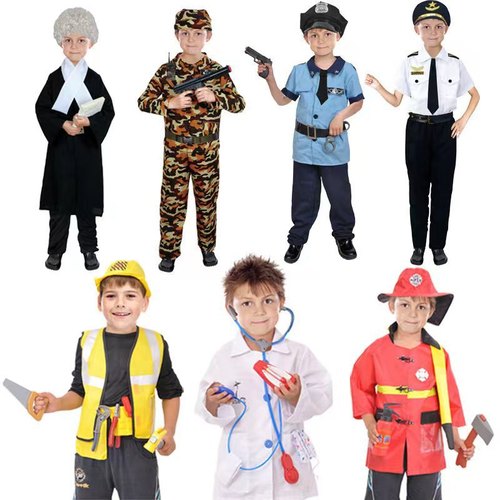 Children's doctor performance suit cosplay kindergarten role-playing suit chef nurse suit Halloween space suit
