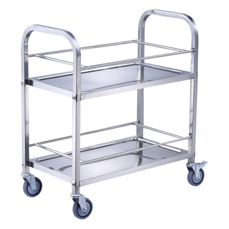 Stainless Steel Dining Cart, Commercial Hotel Cart, Three-Layer Dining Cart, Restaurant Food Delivery Cart, Bowl Collection Cart, Detachable Dining Cart