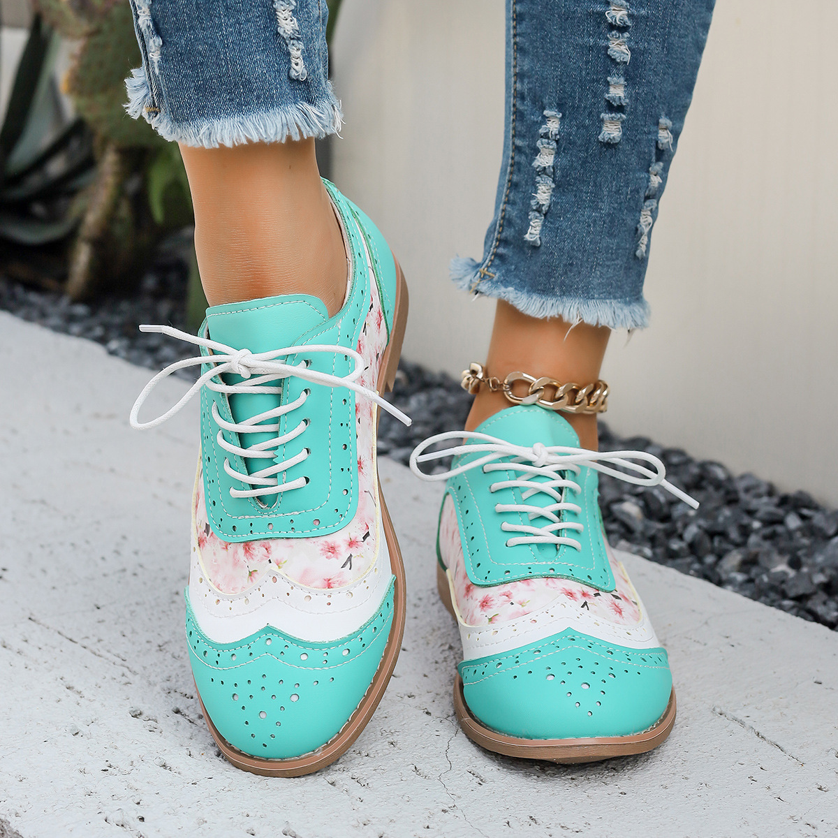 Dámské boty ve stylu brogue, velké velikosti_voghion.com