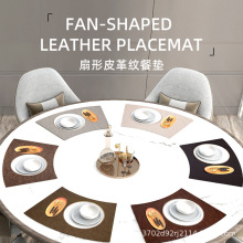 PU皮革餐垫 西餐垫双面复古牛皮纹隔热餐桌垫酒店家用隔热垫跨境