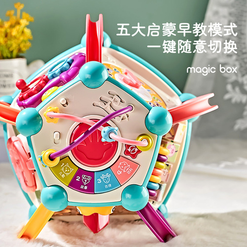 Baby multifunctional hand clap drum toy educational early childhood education baby heptahedron music clap drum batch gift