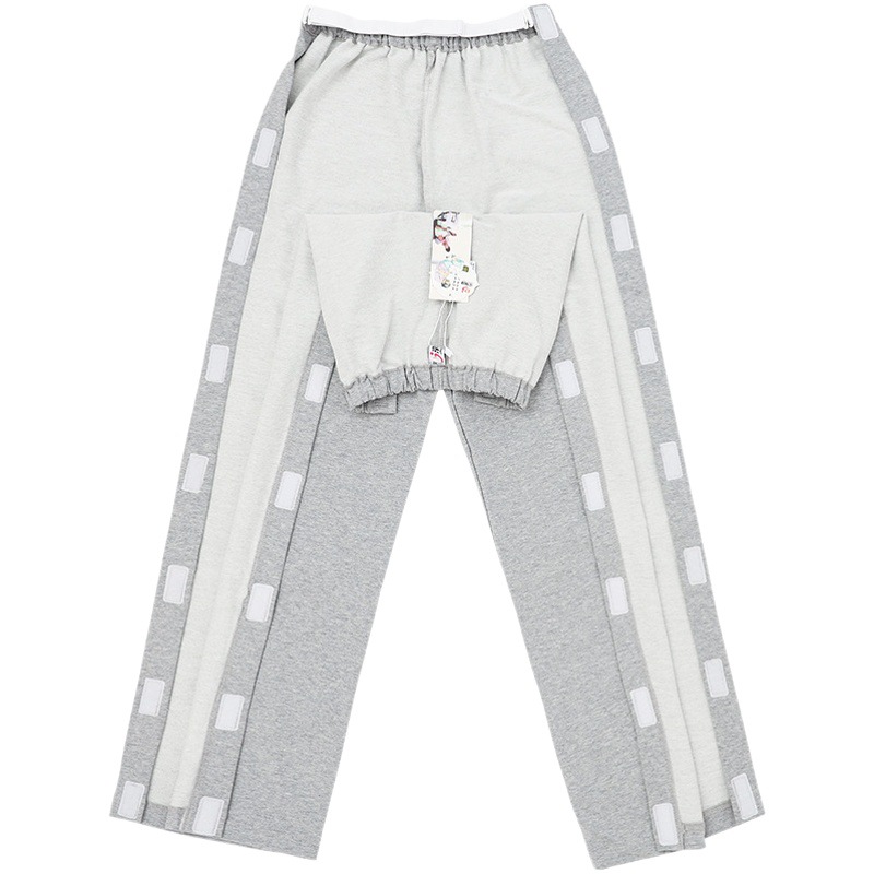 Pantalones para el cuidado postfracturario para primavera, verano y otoño, adecuados para ancianos postrados en cama con parálisis, fáciles de poner y quitar, pantalones de yeso para piernas, ropa para pacientes.