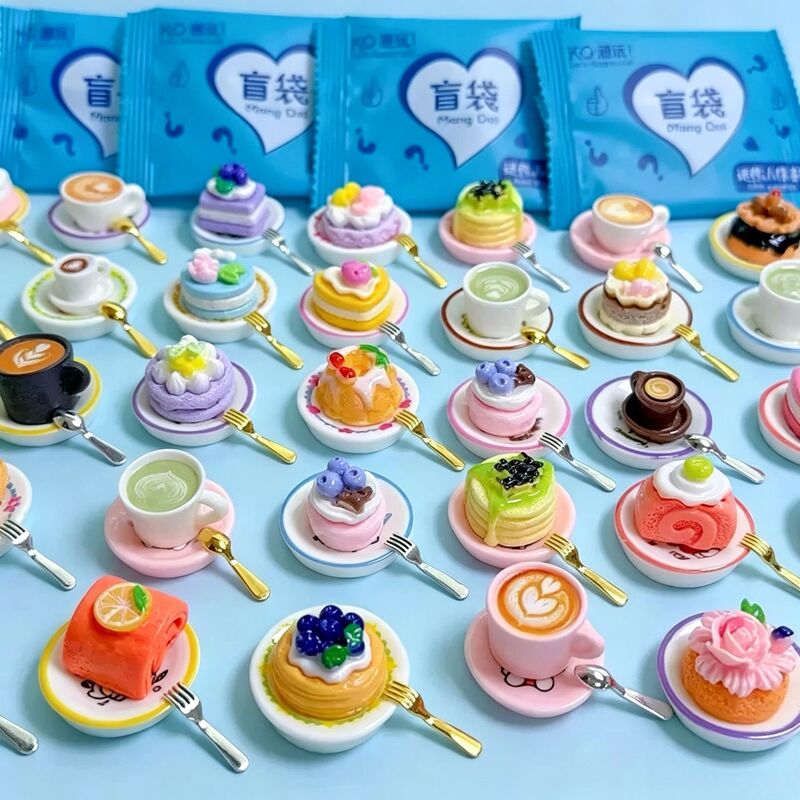 Mini Cake Dessert Blind Bag Small Gift Ornaments Miniature Food Toys Elementary School Student Prize Three-Piece Set Unboxing Fun Toys Mini Cake Dessert Blind Bag Small Gift Ornaments Miniature Food Toys Elementary School Student Prize Three-Piece Set Unboxing Fun Toys