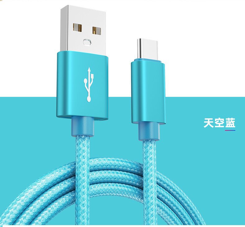 Cable DE DATOS DE NYLON adecuado para Apple Android micro Huawei typec carga rápida iPhone teléfono móvil cable de carga