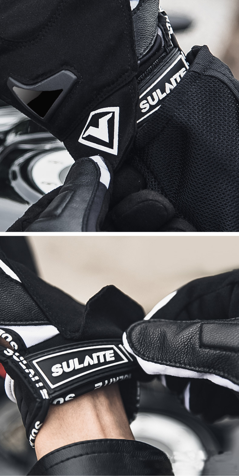 Mănuși de motocicletă din piele de oaie cu ecran tactil, pentru motociclete off-road, vehicule electrice, anti-cădere, echipament Knight, toate_voghion.com