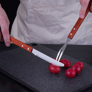 Xizang Stainless Steel Mutton Knife and Fork Set, Lamb Leg, Lamb Chop, Barbecue Knife and Fork, Outdoor Roasted Whole Lamb Barbecue Tools