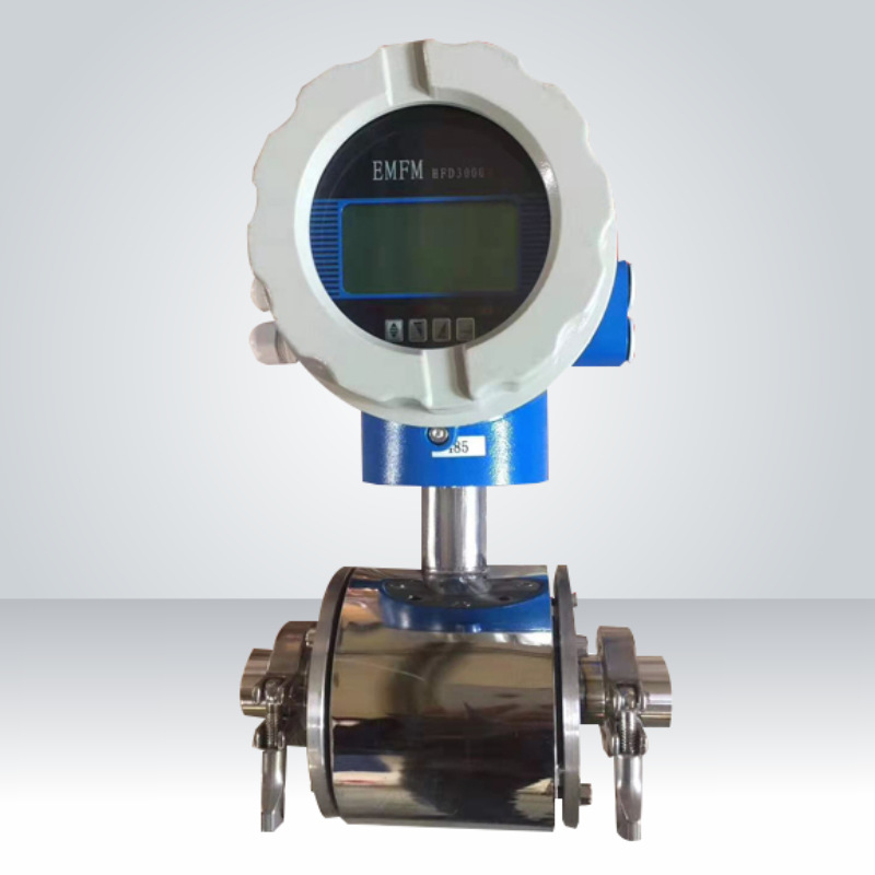 国大卡箍式式智能型电磁流量计防腐型卡酸碱管道污水硝酸硫酸液碱