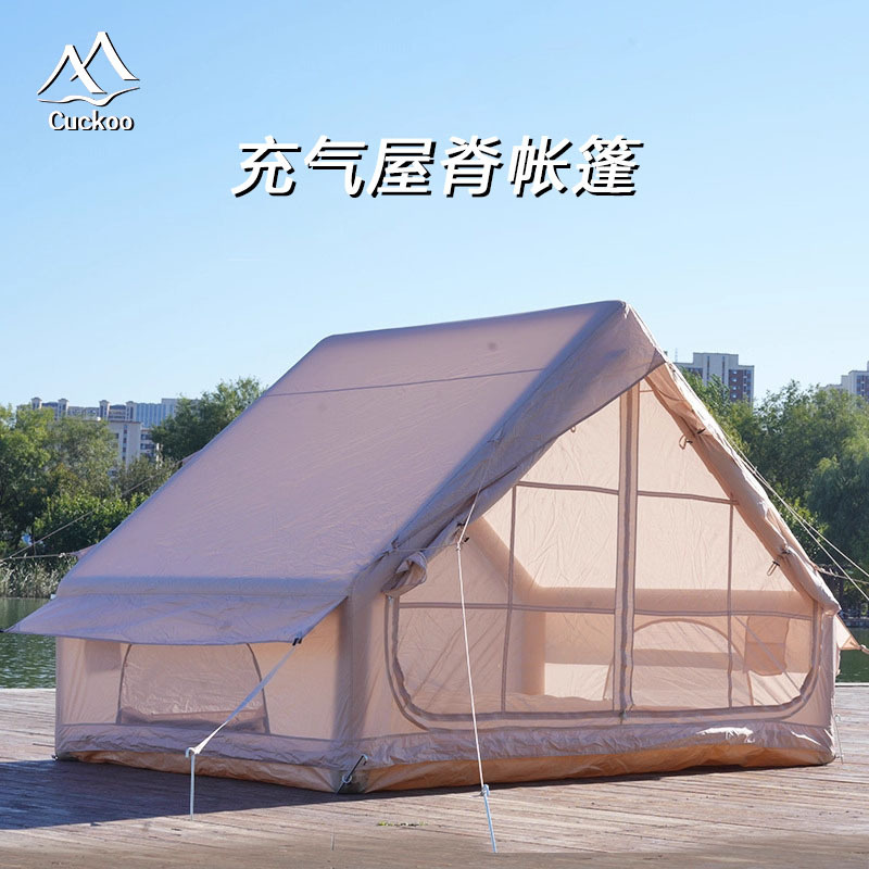 Factory Direct Supply Ridge-Top Inflatable Tent for Outdoor Camping, Rainstorm Protection, Weekend Trips Near the City, Family Camping Inflatable Cabin