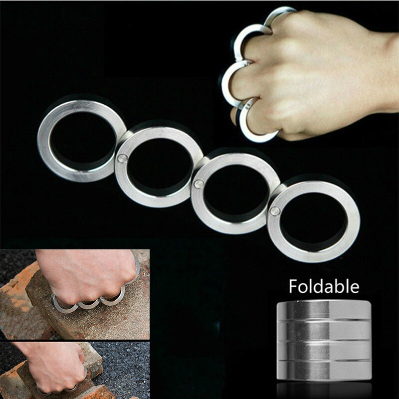 self-defense ring portable wrench stainless steel legal self-defense weapon broken window artifact rescue survival four finger tiger
