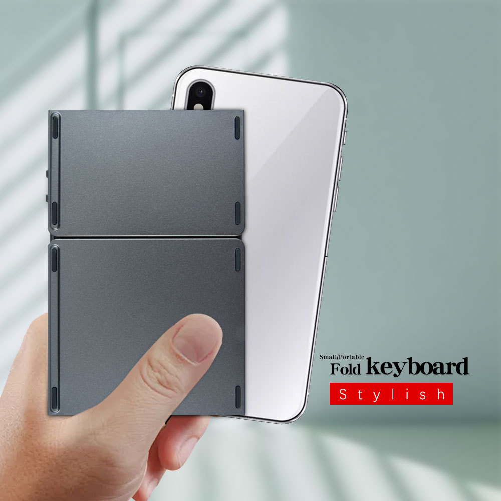 Transfronterizo nuevo sistema de tres Wireless Mini tres plegable Bluetooth teclado portátil de oficina portátil ligero teclado portátil