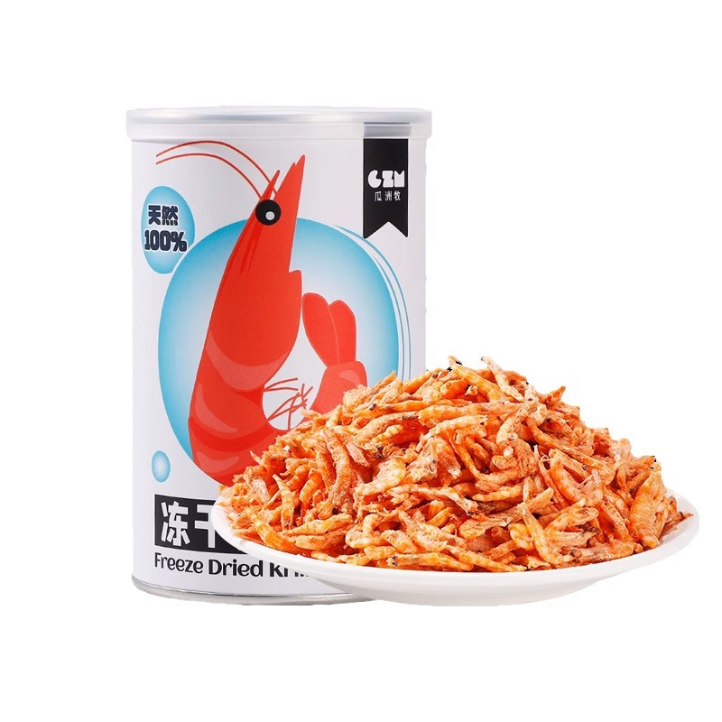 Aperitivos para gatos liofilizados de krill antártico