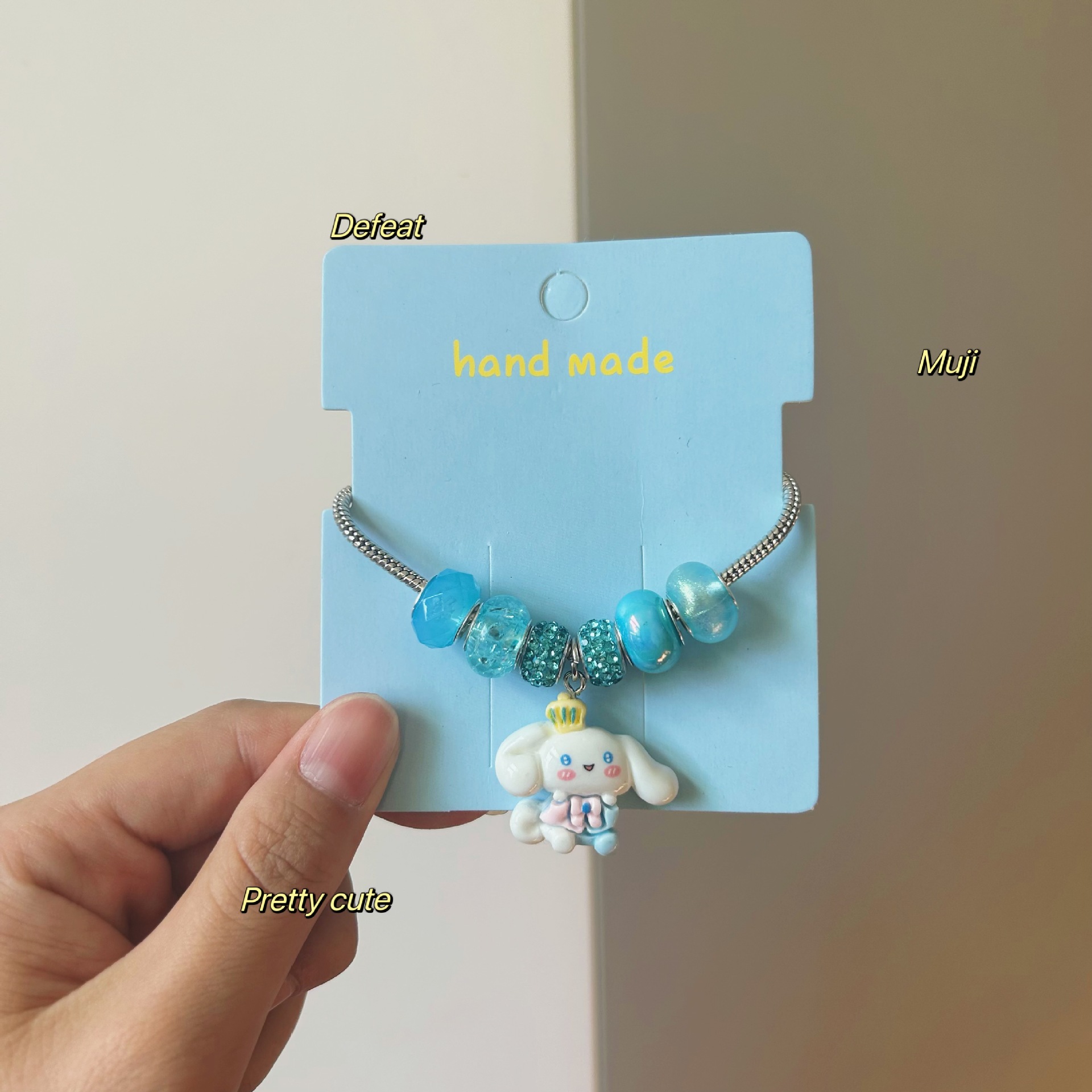 Caricatura infantil Kuro jade pulsera arroz pulsera niña niña amor hermoso vestido colgante pulsera