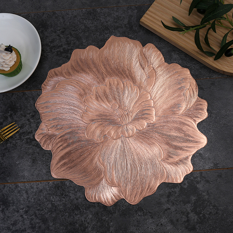 Nuevo mantel de pvc de flor de camelia transfronterizo, fondo real, bronceado, aislamiento térmico, antimanchas, mantel de mesa, mantel occidental de Huarui al por mayor