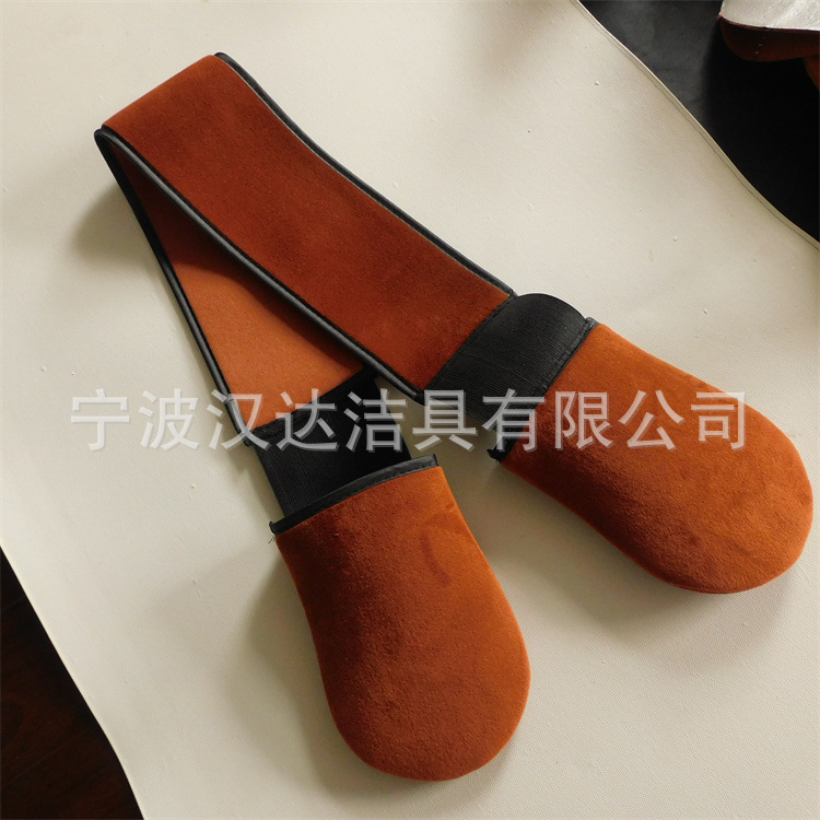 Flocado belleza negro recubierto de aceite de nuevo tira de toalla de baño ahorro de mano de obra conveniente belleza de nuevo recubierto de aceite guantes de baño