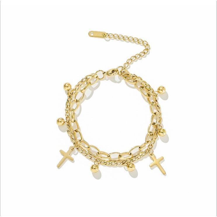 Ins Bracelet Female Popular Hip-Hop Cool Style Student Simple Dark Hand Jewelry Disco Trendy Punk Cool Niche Design Ins Bracelet Female Popular Hip-Hop Cool Style Student Simple Dark Hand Jewelry Disco Trendy Punk Cool Niche Design