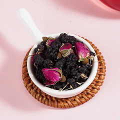 Mulberry black wolfberry rose tea source factory wholesale mulberry double red rose tea triangle bag flower tea