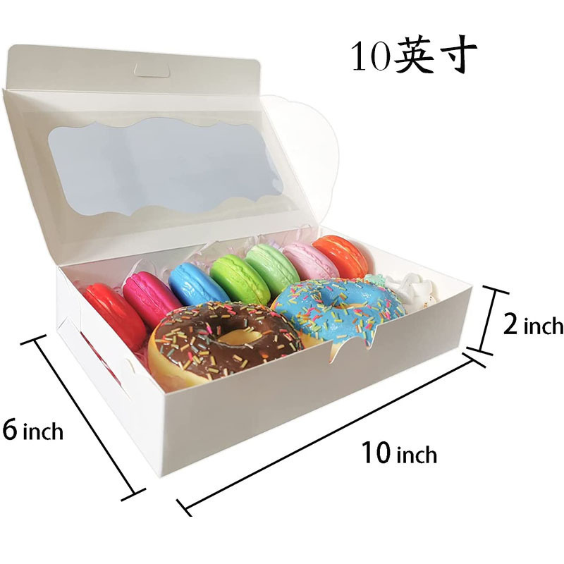 12inch / 10inch ウィンドウカップケーキ包装箱マフィンボックスペストリーボックスビスケットベーキング包装箱雪メイニアン|undefined