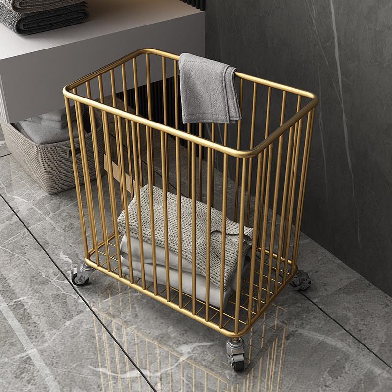Modern Nordic-Style Luxury Laundry Basket for Home Use, New Gold Laundry Basket for Dirty Clothes