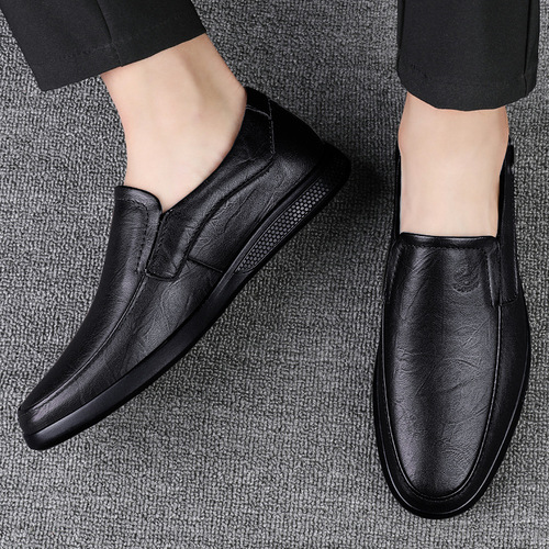 Live broadcast cowhide men's business casual leather shoes breathable comfortable best-selling classic dad shoes plus size casual shoes for men