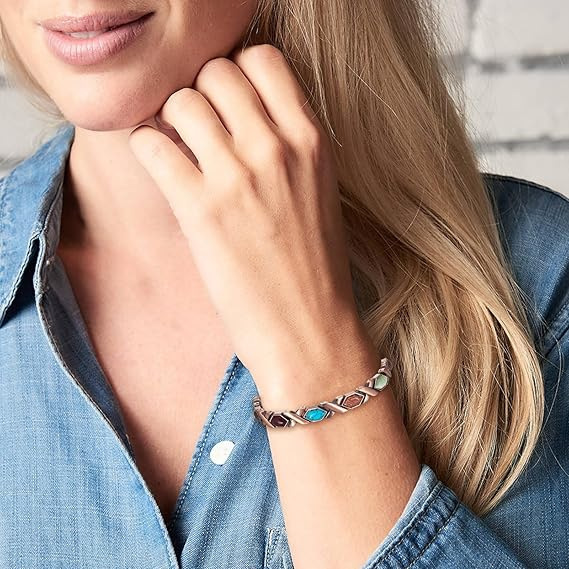 European and American Hot-Selling Natural Stone Magnetic Therapy Detachable Bracelet, Fashionable and Versatile, Unisex Retro Creative Bracelet