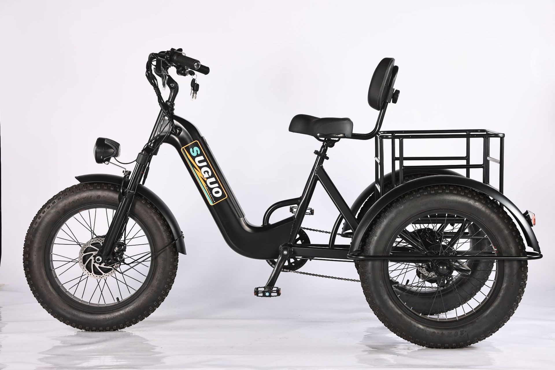 20-inch Fat Tire Snow Electric Tricycle Bicycle Lithium Battery