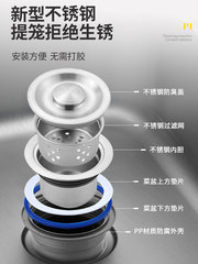 5ZV7 wholesale kitchen sink double dishwashing basin sewer pipe accessories dishwasher sink sewer set double basin drainage pipe