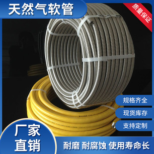 Huanya Plug-In Gas Corrugated Pipe Screw Socket Natural Gas Pipe Gas Pipe Stove Connection Metal Corrugated