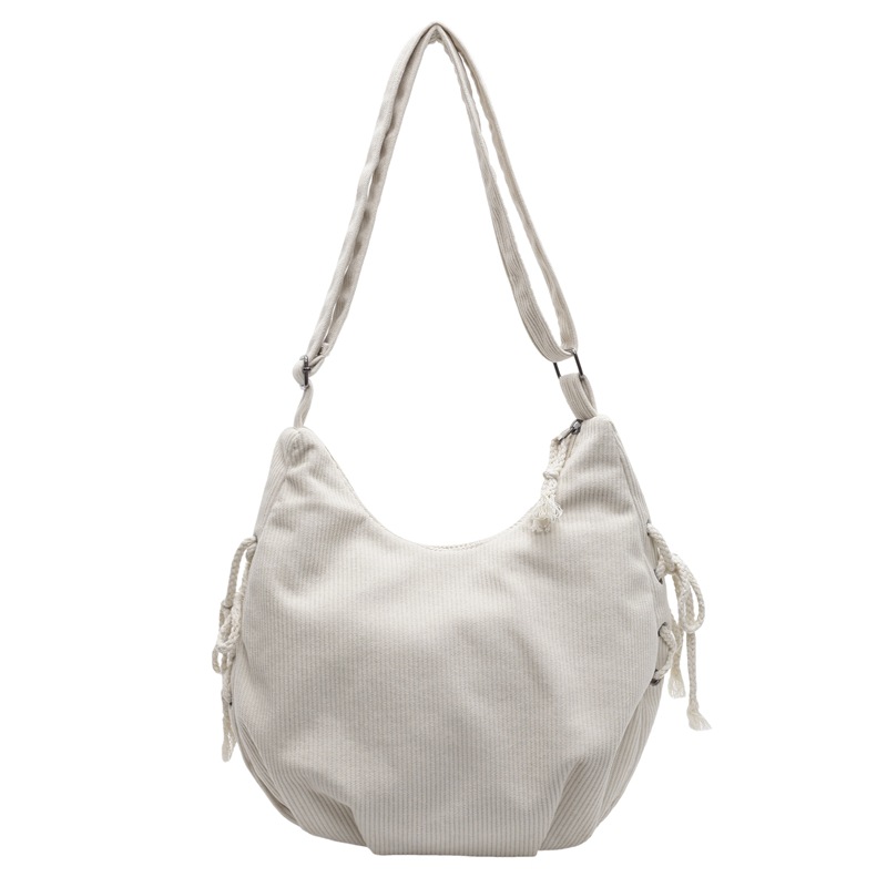 Bolsos de mujer de gran capacidad 2024 nuevo estilo pana otoño e invierno bolso de mensajero casual todo fósforo clase viaje bolsa de bola de masa marea