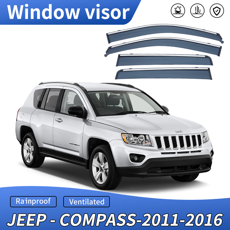 (2) JEEP COMPASS   ̷   JEEP COMPASS WINDOW VISOR 