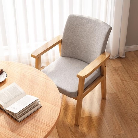 Solid Wood Chair, Leisure Chair, Long-Term Sitting, Not Tired, Study Room, Living Room, Dining Room Stool, Armrest, Desk Chair, Office Study Backrest Chair