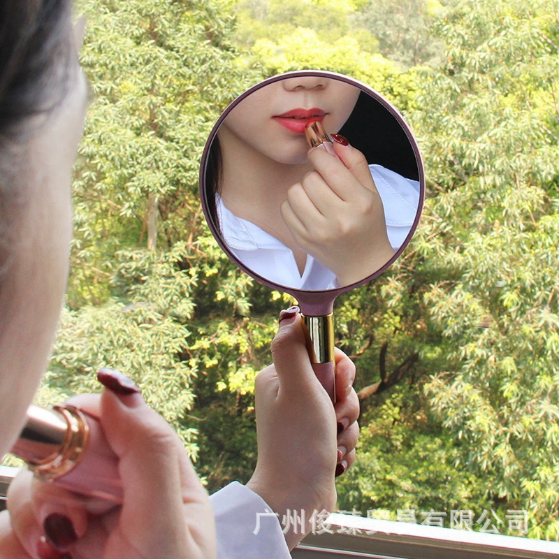 Подар_hand? Handle cosmetic mirror hand-held beauty European retro hand-held mirror clear portable tattoo makeup artist supplies tools