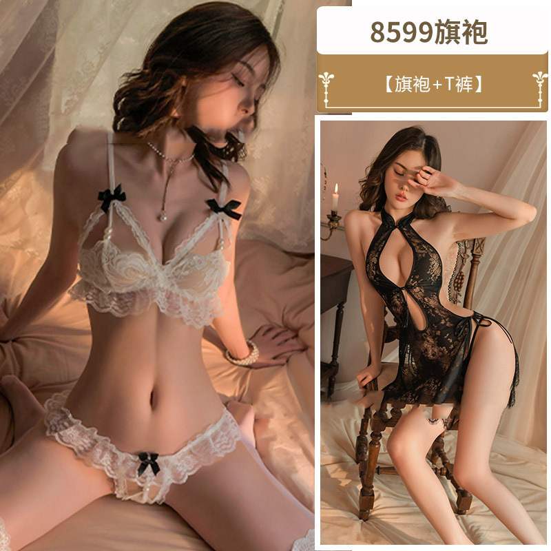 8822 무료양말 + 8599 치파오 [치파오+티팬츠]