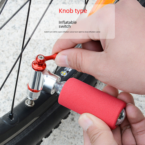 Bicycle pump, mountain bike road bike CO2 carbon dioxide mini portable pump