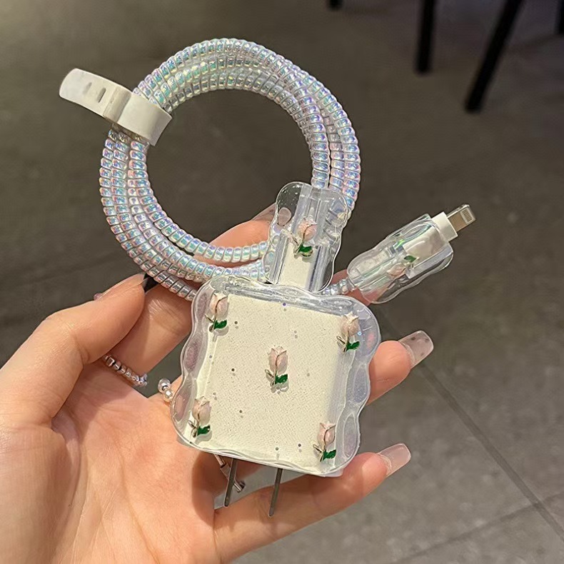 Para Apple 14 línea de datos cubierta protectora iPhone13 cargador cabezal 12promax bobinado estuche para iPad