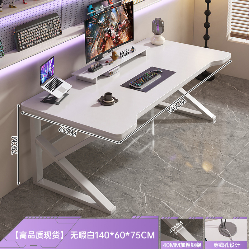 Mesa de computadora para dos personas lado a lado pareja mesa de deportes electrónicos mesa de trabajo escritorio de escritorio casero de escritorio de oficina estudio mesa y silla set